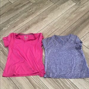 Nike Pink and Ideology Dry Fit Short Sleeve Tees